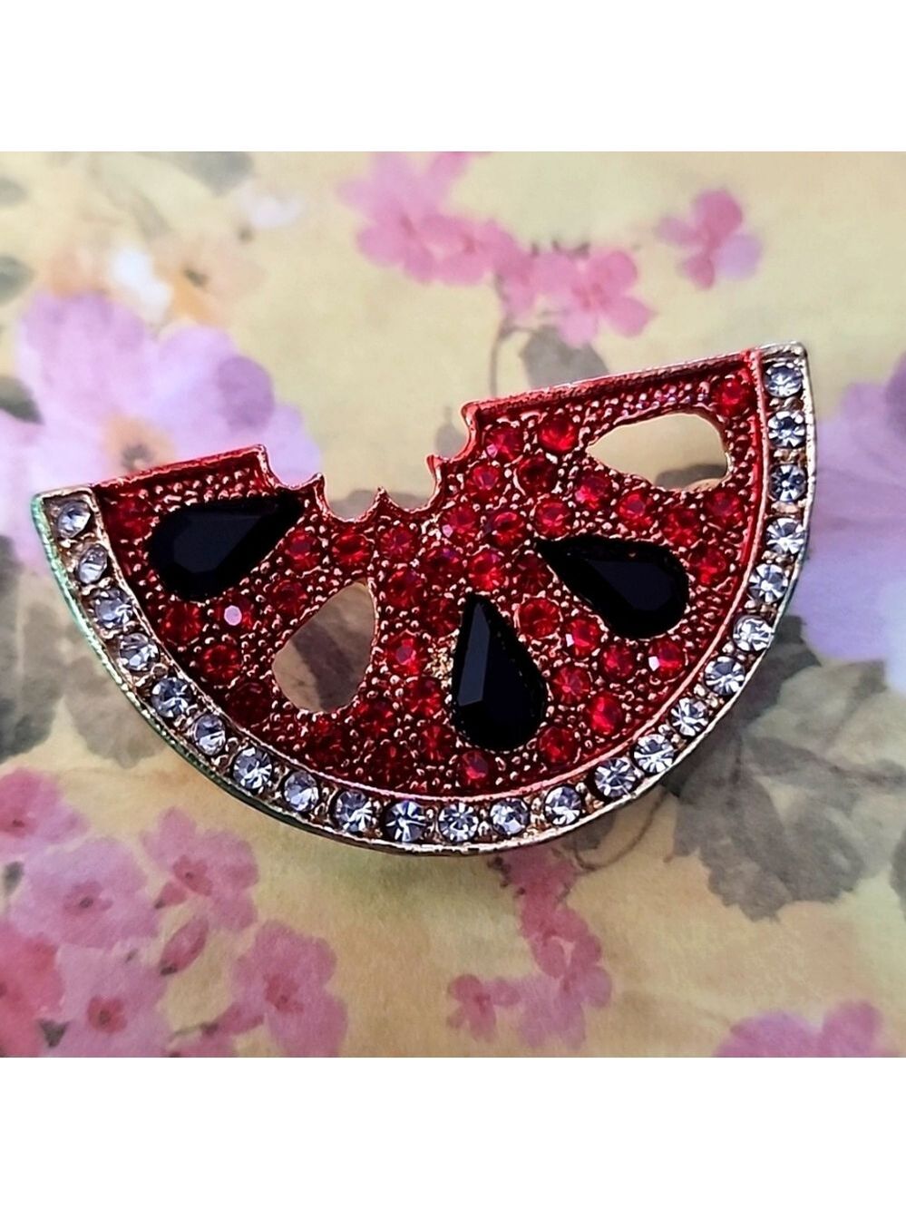 Watermelon Brooch  Loaded with Simulated Gems BRP